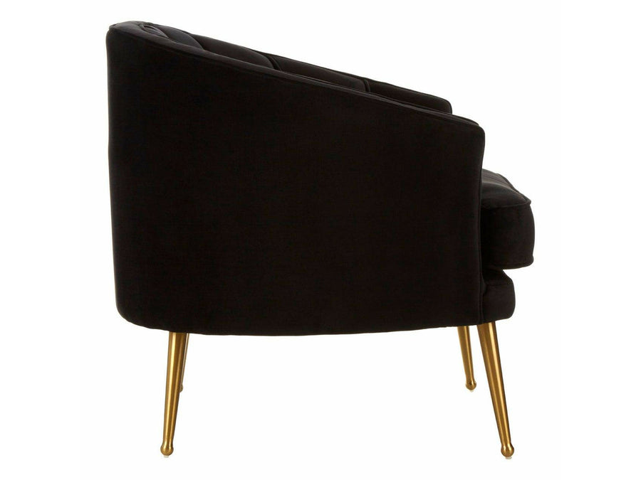 Sterling Black Velvet Chair