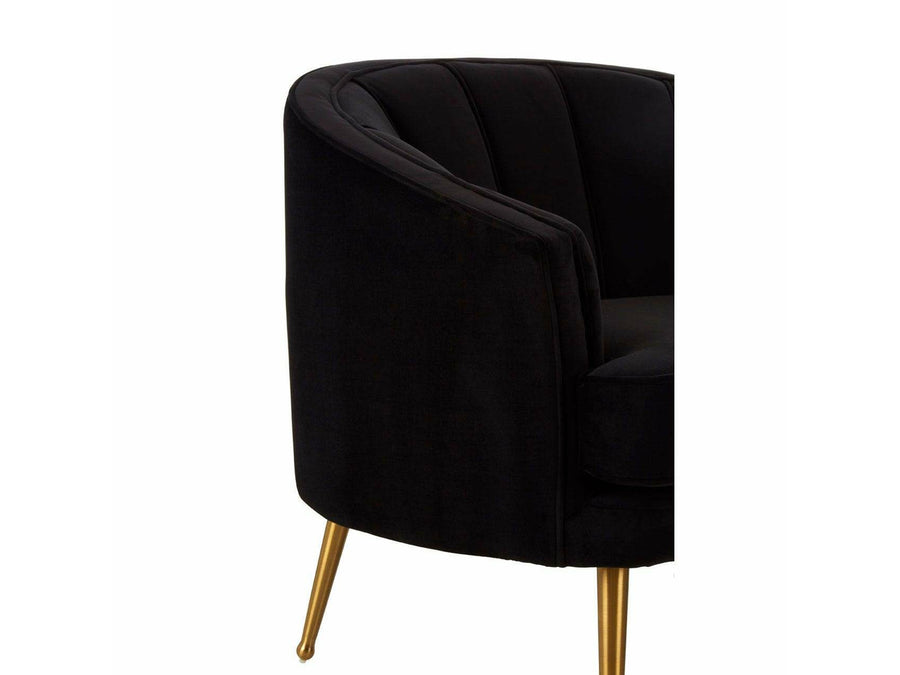 Sterling Black Velvet Chair