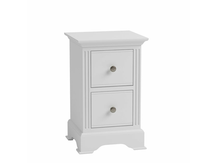 Kensington White Painted 2 Drawer Bedside Cabinet