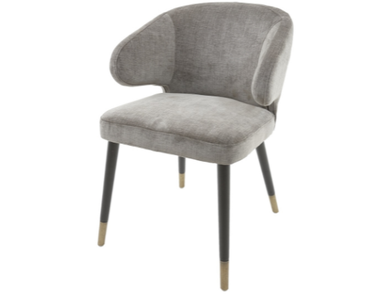 Arrone Chair in Mouse Chenille