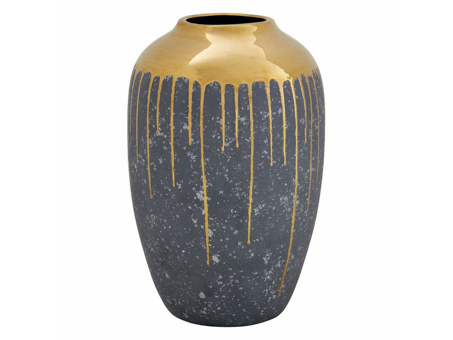 Large Gold Drip Vase