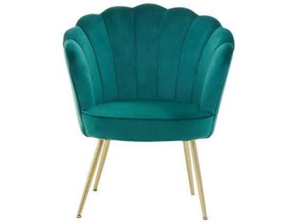 Ophelia Emerald Green Scallop Chair