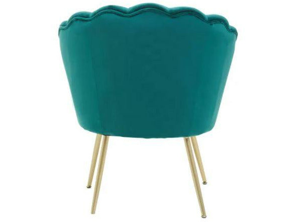 Ophelia Emerald Green Scallop Chair