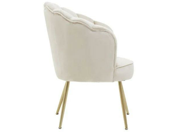 Ophelia Mink Velvet Scallop Chair