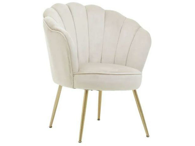 Ophelia Mink Velvet Scallop Chair