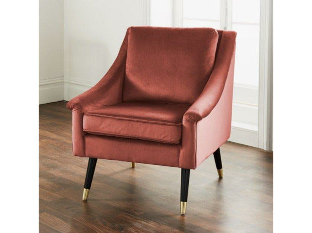 Rose Velvet Covered Armchair by Native Home & Lifestyle - Marble Cove