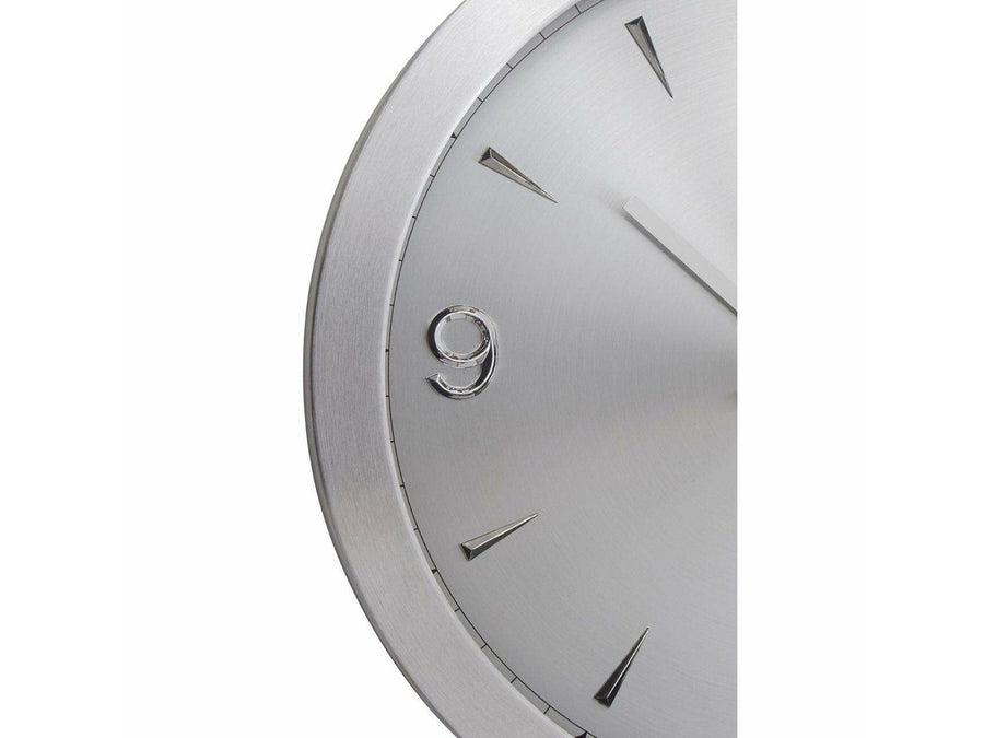 Mello Silver Finish Aluminium Wall Clock