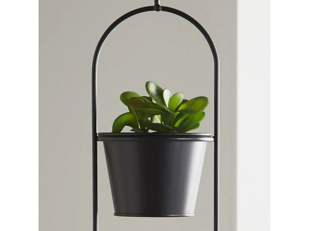 Small Duo Black Hanging Plant Holder by Native Home & Lifestyle - Marble Cove