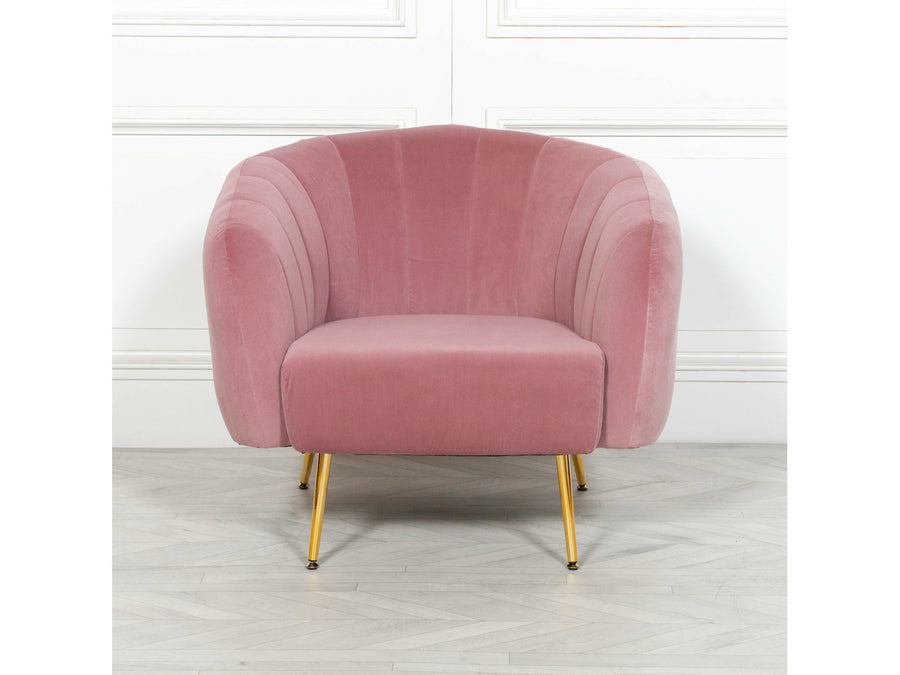 Pink Velvet Armchair