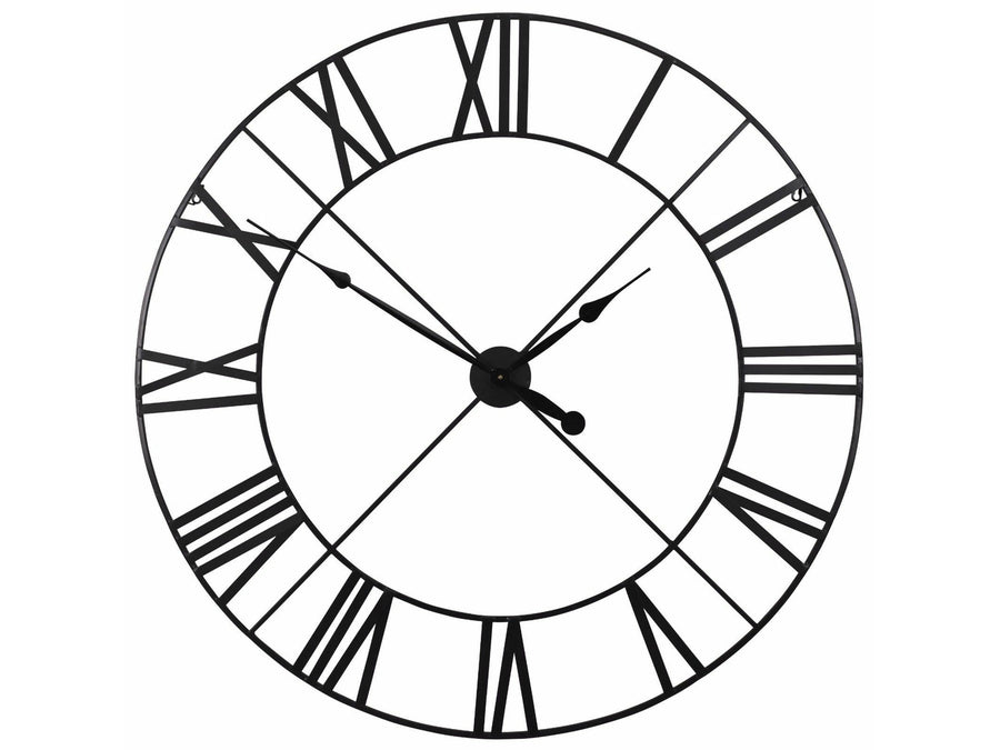 Extra Large 110cm Black Metal Wall Clock
